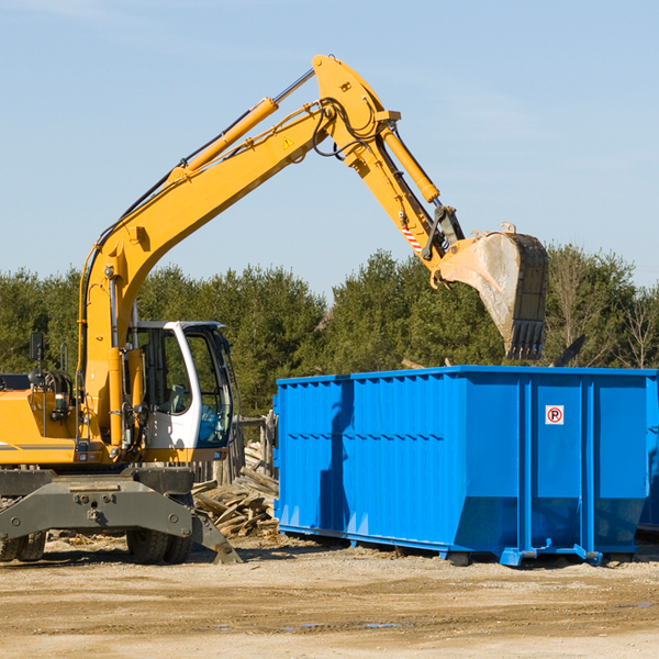 are there any restrictions on where a residential dumpster can be placed in Rockfield